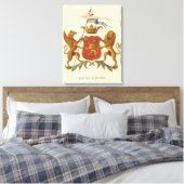 Stated Heraldic Abzeichen mit Griffin und Lion Leinwanddruck (Insitu (Schlafzimmer))