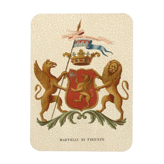 Stated Heraldic Abzeichen mit Griffin und Lion Magnet (Vertikal)