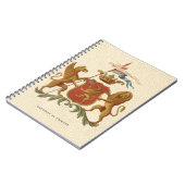 Stated Heraldic Abzeichen mit Griffin und Lion Notizblock (Linke Seite)