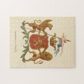 Stated Heraldic Abzeichen mit Griffin und Lion Puzzle (Horizontal)