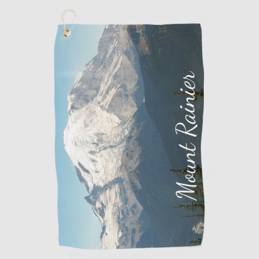 Stated Mount Rainier Landschaft Golfhandtuch (Vorderseite)