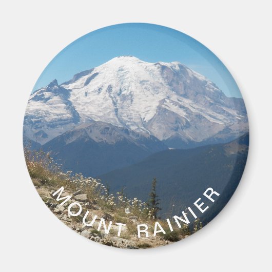 Stated Mount Rainier Landschaft Magnet (Vorne)