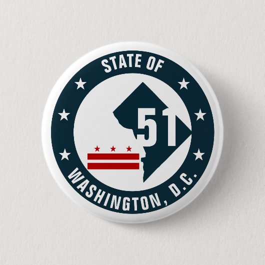 Statehood for Washington DC Logo Button (Vorderseite)