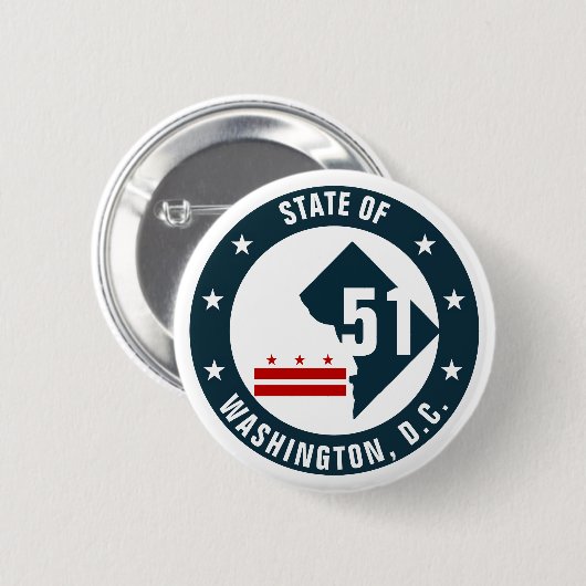 Statehood for Washington DC Logo Button (Vorne & Hinten)