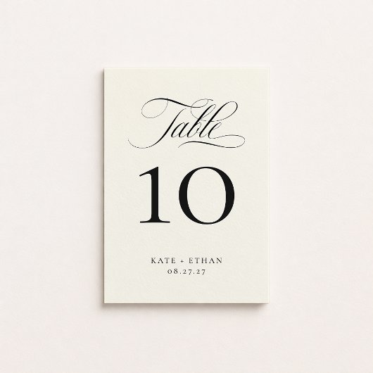 STATELY CALLIGRAPHY Table Number Card Einladung