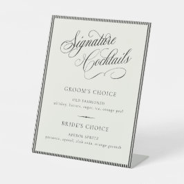 STATELY Signature Cocktails Wedding Bar Menu Sockelschild