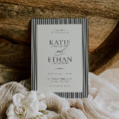 Stately Stripes Frame Wedding Invitation Einladung