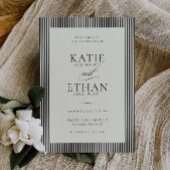 Stately Stripes Frame Wedding Invitation Einladung