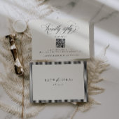 Stately Stripes Wedding QR Code RSVP Karte