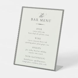 STATELY Wedding Bar Menu Sockelschild