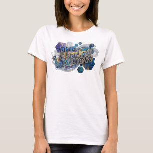Statement Blau DIE ZUKUNFT IST JETZT Wearable Art T-Shirt
