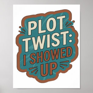 Statement Blau PLOT TWIST ICH BIN ERschienen Poster