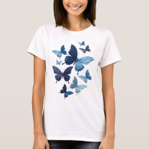 Statement Blau SCHMETTERLING Text Design T-Shirt