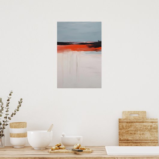 Statement Brushstroke Art - Bold Stroke Art Poster (Küche)