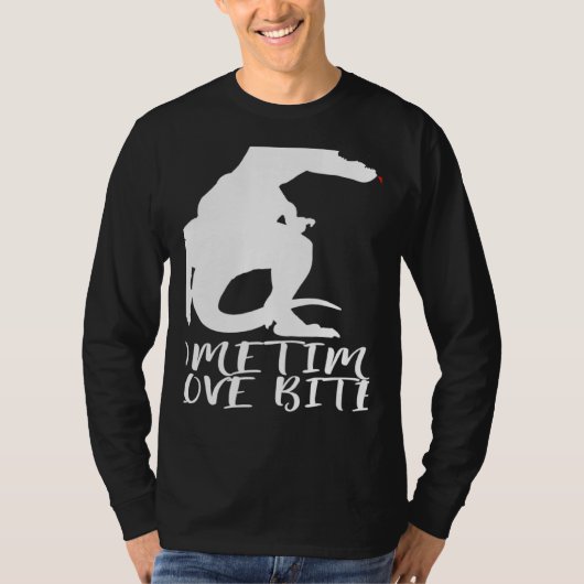 Statement Dinosaur Valentine's Day Heart T-Shirt (Vorderseite)