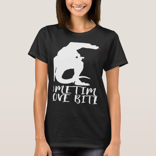 Statement Dinosaur Valentinstag Herz T-Shirt (Vorderseite)