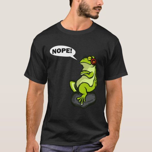 Statement Frog Nope No No Fun T-Shirt (Vorderseite)