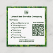 Statement Gartenpflege Logo QR Code CTA Quadratische Visitenkarte (Vorderseite)