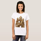 Statement Gold ABSTRACT ART Design T-Shirt (Vorne ganz)