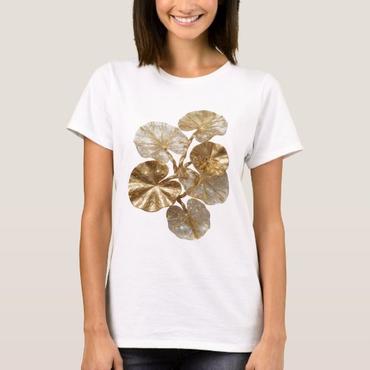Statement Gold ABSTRACT ART Statement T-Shirt (Vorderseite)
