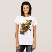 Statement Gold ABSTRACT ART Tragbare Kunst T-Shirt (Vorne ganz)