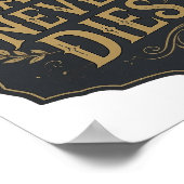 Statement Gold CLASSIC NEVER DIES Fettes Design Poster (Ecke)