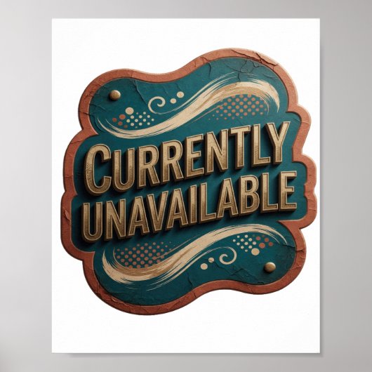 Statement Gold DERZEIT NICHT VERFÜGBAR 3D Text Kun Poster (Vorne)
