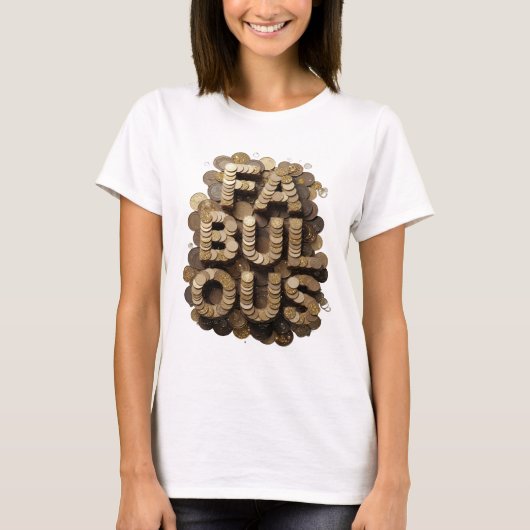 Statement Gold FABULOUS Druck T-Shirt (Vorderseite)
