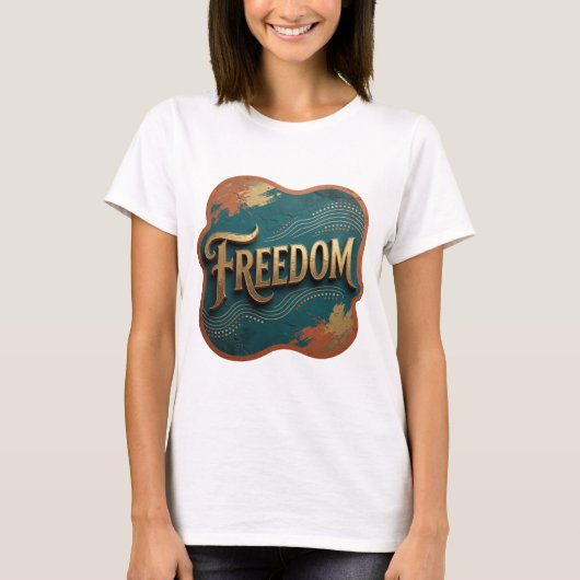 Statement Gold FREEDOM Shirt Design (Vorderseite)