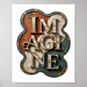 Statement Gold IMAGINE Statement Design Poster
