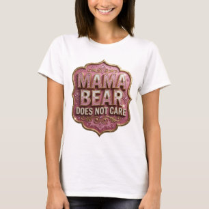 Statement Gold MAMA BEAR KÜMMERT SICH NICHT Tee