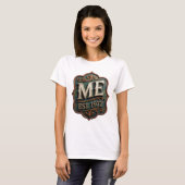 Statement Gold ME EST 1972 Modernes Design T-Shirt (Vorne ganz)