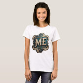 Statement Gold ME EST 1994 Textdesign T-Shirt (Vorne ganz)