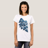 Statement Grau BLUE TREE 3D Text Kunst T-Shirt (Vorne ganz)