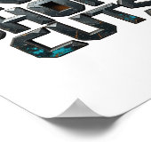 Statement Grau KEINE ABKÜRZUNGEN Textdesign Poster (Ecke)