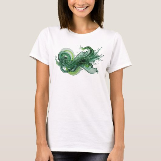 Statement Grün ABSTRACT ART Design T-Shirt (Vorderseite)
