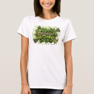 Statement Grün HAPPY BIRTHDAY 3RD Druck T-Shirt