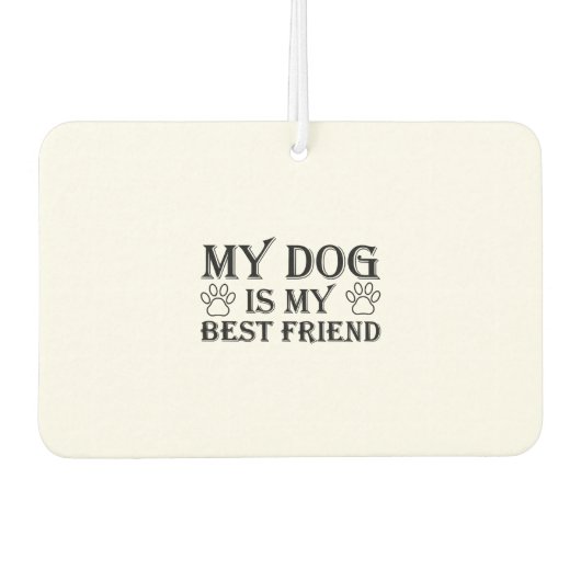 Statement-Hundebesitzer Autolufterfrischer (Vorderseite)