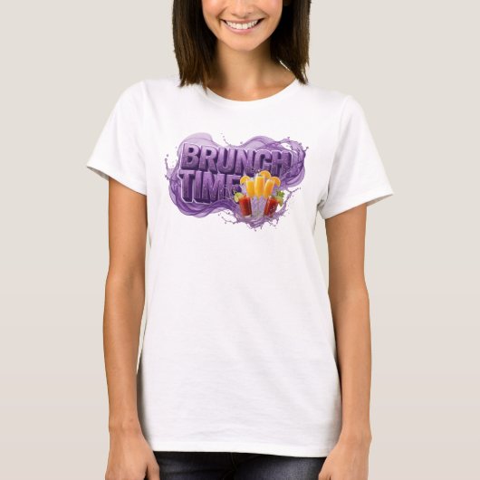 Statement Lila BRUNCH TIME Shirt Design (Vorderseite)
