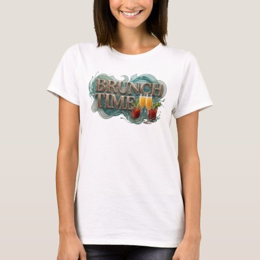 Statement Orange BRUNCH TIME T-Shirt (Vorderseite)