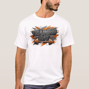 Statement Orange TRAINING DAY Wearable Art T-Shirt