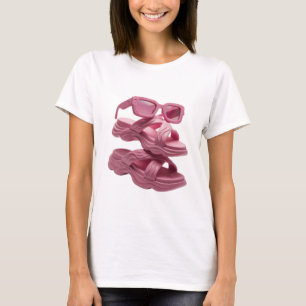 Statement Pink ABSTRACT ART Künstlerisches Motiv T-Shirt