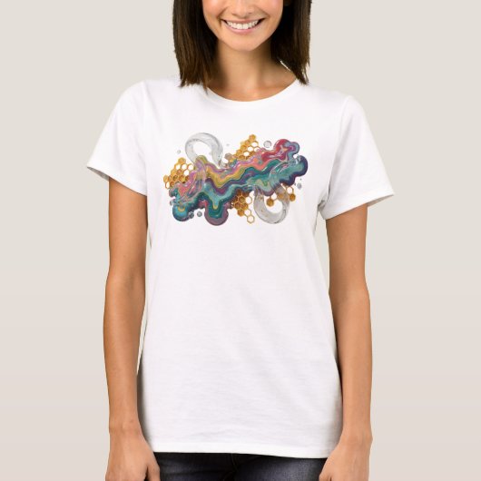 Statement Pink COLORFUL ABSTRACT ART Shirt Design (Vorderseite)