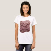 Statement Pink PLOT TWIST ICH BIN DA Textdesign T-Shirt (Vorne ganz)