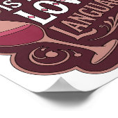 Statement Pink WINE IST MEINE LIEBESSPRACHE Design Poster (Ecke)