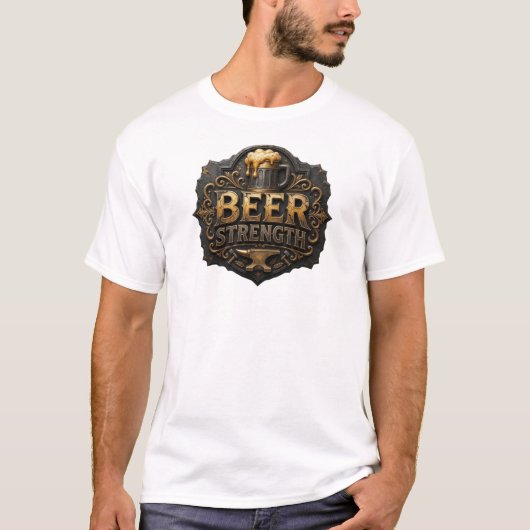 Statement Rot BIERSTÄRKE T-Shirt (Vorderseite)