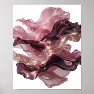 Statement Silber ABSTRACT ART Design Poster