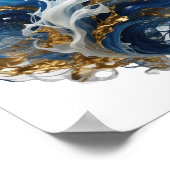 Statement Silber ABSTRACT ART Design Poster (Ecke)