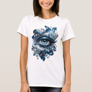 Statement Silber ABSTRACT ART Kunstdruck T-Shirt
