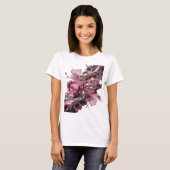 Statement Silber ABSTRACT ART Kunstdruck v2 T-Shirt (Vorne ganz)